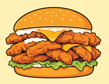 Burgers & Wraps illustration