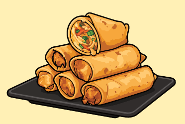 Chicken Spring Roll illustration